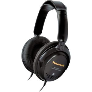 Panasonic RP-HTF295 monitorowe słuchawki nagłowne (podwójna muszla nagłowna, duże głośniki 40mm, komfortowe nakładki na muszle słuchawkowe), czarne