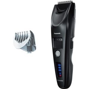 Panasonic ER-SC40 trymer do włosów Premium (ostrza z nanoszlifem pod kątem 45°, szybki silnik liniowy, 20 ustawień długości 0.5-10mm), czarny
