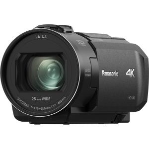 Panasonic HC-VX1 kamera 4K Ultra HD (matryca MOS, obiektyw LEICA Dicomar, szeroki kąt 25 mm, zoom optyczny 24x, kadrowanie 4K, HYBRID I.O.S.+), czarna