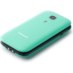 Panasonic KX-TU400 telefon dla seniora z klapką (łatwa obsługa, połączenia priorytetowe, zestaw głośnomówiący, długi czas pracy baterii), niebieski