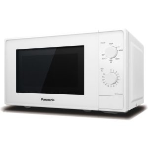 Panasonic NN-K10 kuchenka mikrofalowa z grillem (20l, 800W mocy mikrofal, 5 ustawień mocy, grill kwarcowy 1000W, ruszt okrągły, łatwa obsługa), biała