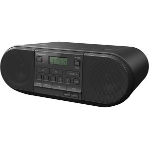 Panasonic RX-D500 przenośny odbiornik radiowy o dużej mocy 20W z CD (pełnozakresowe głośniki 8cm, B-Boost, V-Boost, na baterie, timer), czarny
