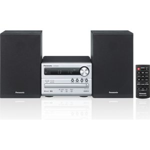 Panasonic SC-PM250 Mikro-system CD (20W, Bluetooth, USB, FM, bogaty bas, czysty dźwięk, XBS Master, auto wyłączanie, tryb czuwania), czarno-srebrny