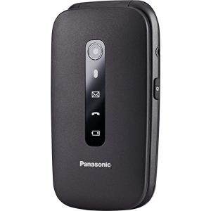 Panasonic KX-TU550 telefon dla seniora z klapką (4G VoLTE Clear Call, duży ekran 2,8", aparat 1,2 MP, połączenia priorytetowe SOS, tryb głośnomówiący), czarny