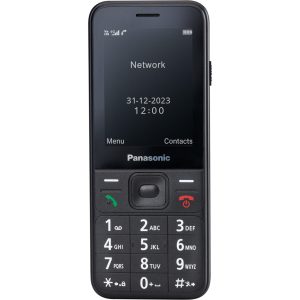 Panasonic KX-TF200 telefon komórkowy dla seniora (duży ekran 2,4", aparat 0,3 MP, tryb głośnomówiący, Bluetooth, czas rozmów do 5 godzin), czarny