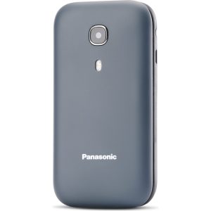 Panasonic KX-TU400 telefon dla seniora z klapką (łatwa obsługa, połączenia priorytetowe przez zestaw głośnomówiący, długi czas pracy baterii), szary